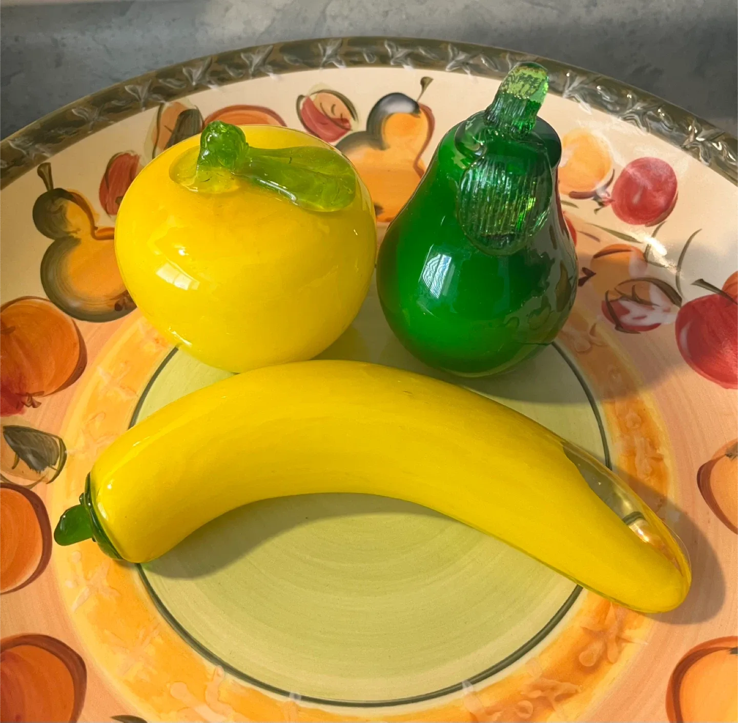 Glass Fruit Figurines - Apple, Pear & Banana image indicator(8)