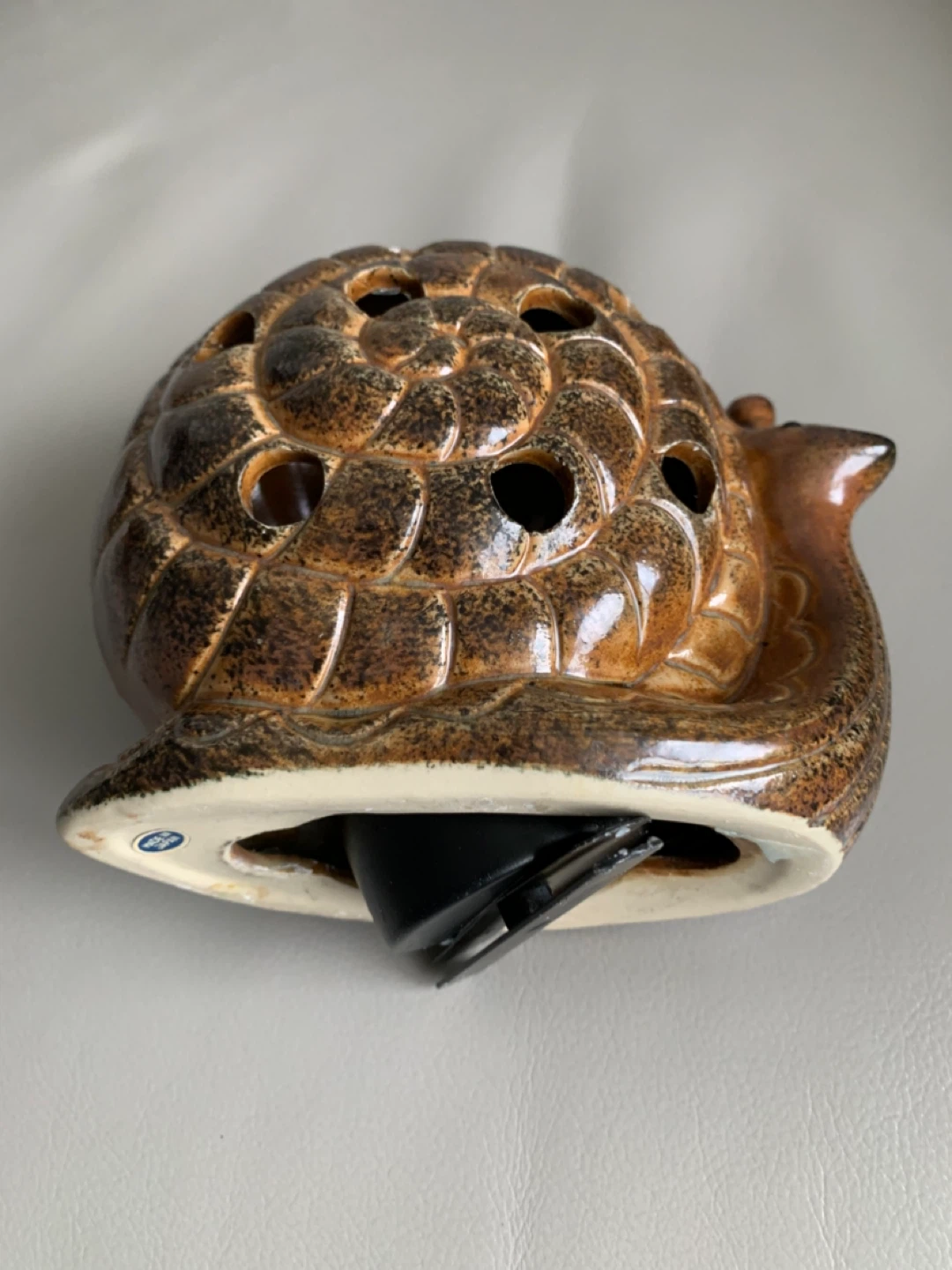 “ Snail Candle Holder”, Hand Made from Glazed Tile “. - photo 2