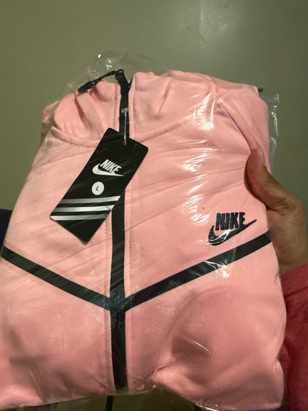 New Nike Tech Fleece Hoodie - Pink, Size L