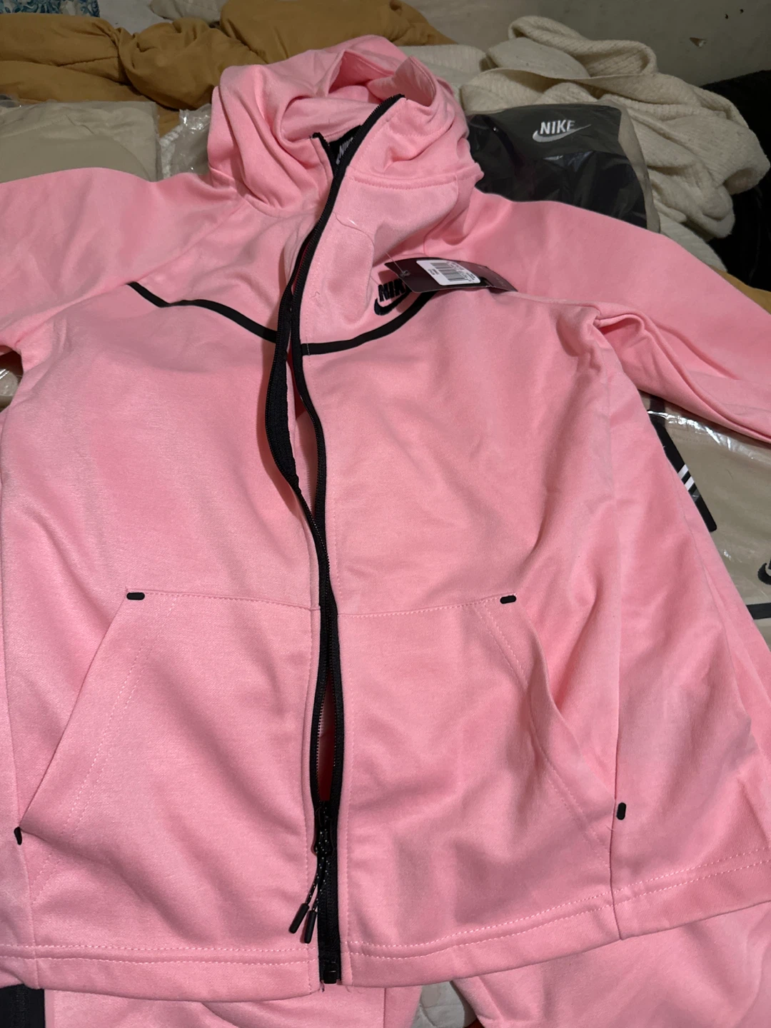 New Nike Tech Fleece Hoodie - Pink, Size L - photo 2