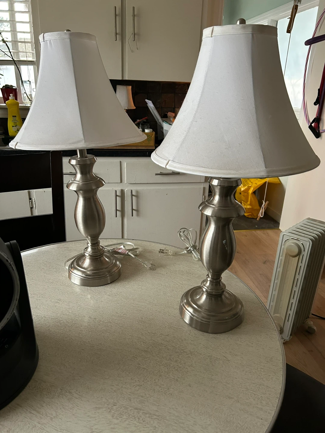 Pair of Silver  Lamps
