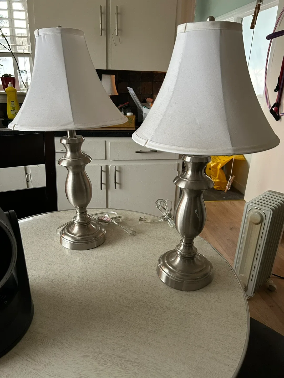 Pair of Silver  Lamps