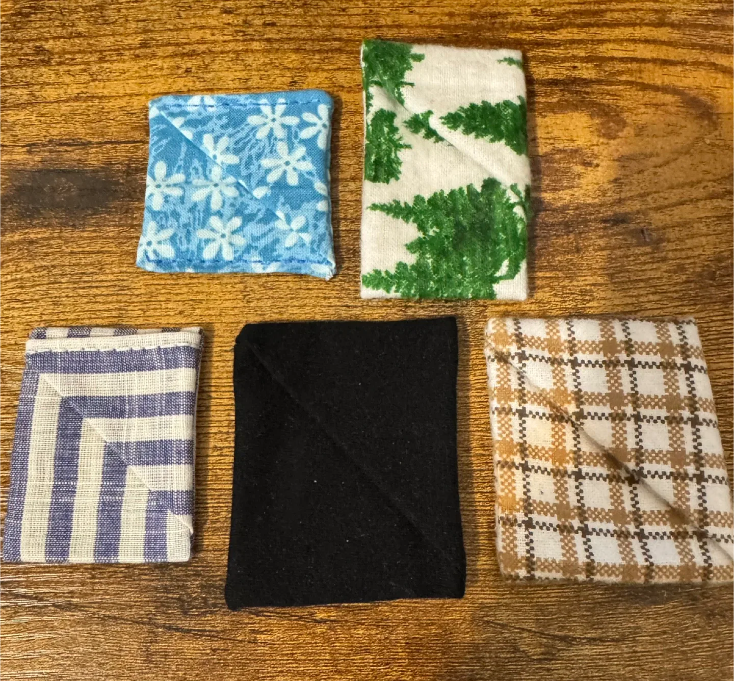 Handmade Fabric Book Corners - Set of 5