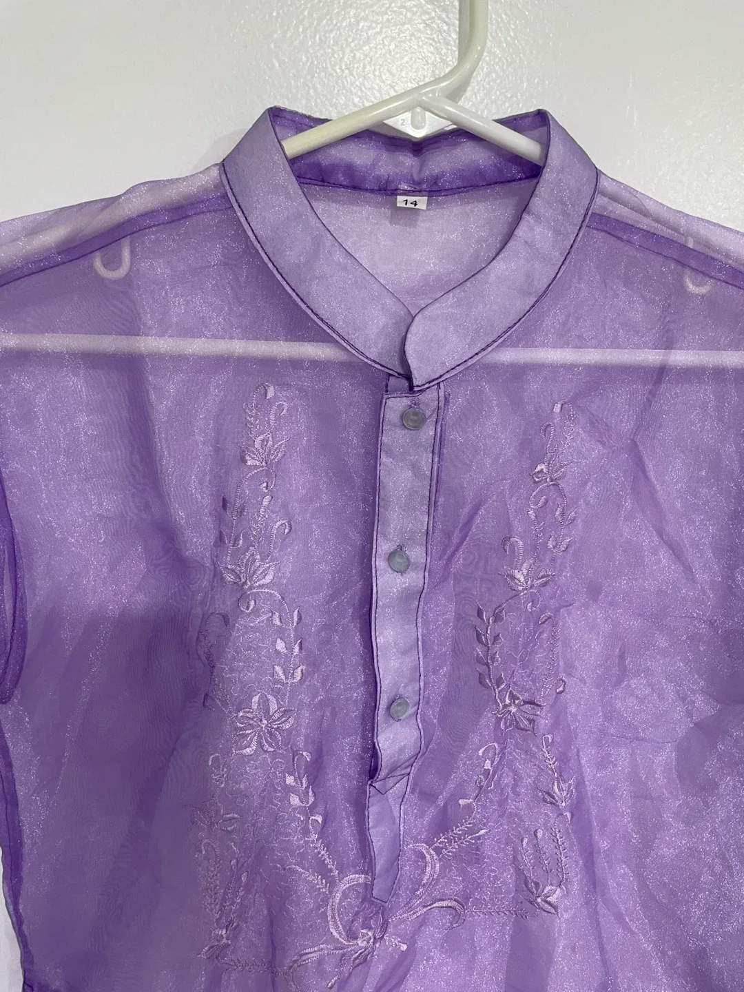 Purple Barong Tagalog - Size 14 on tag image indicator(2)