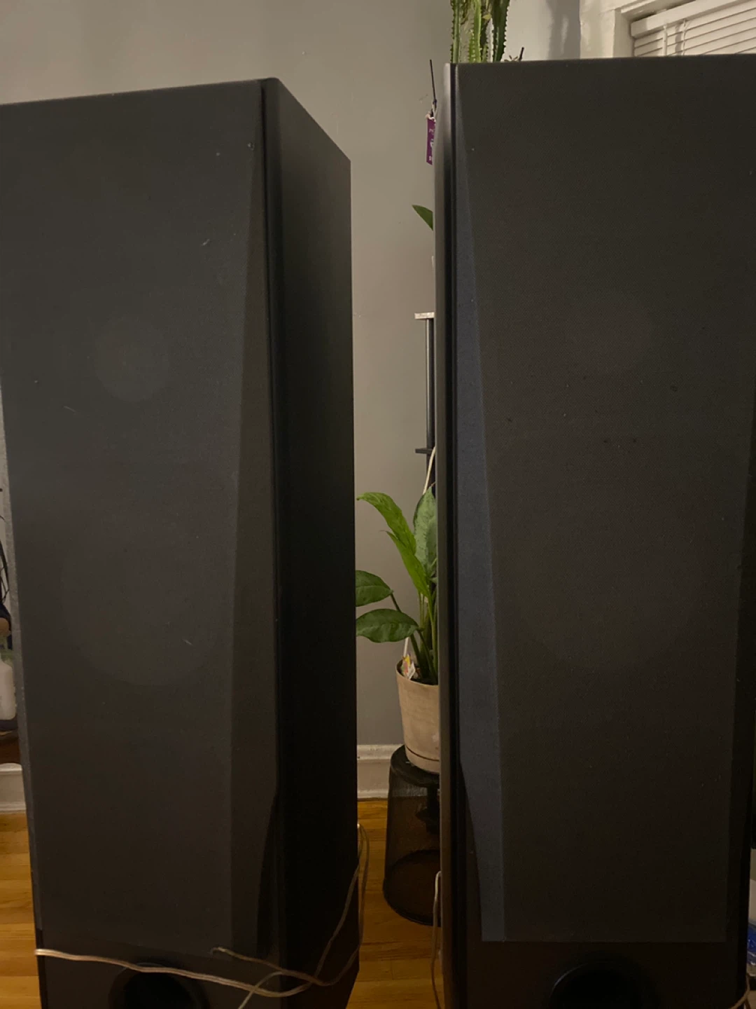 Pair of Black Floor Speakers
