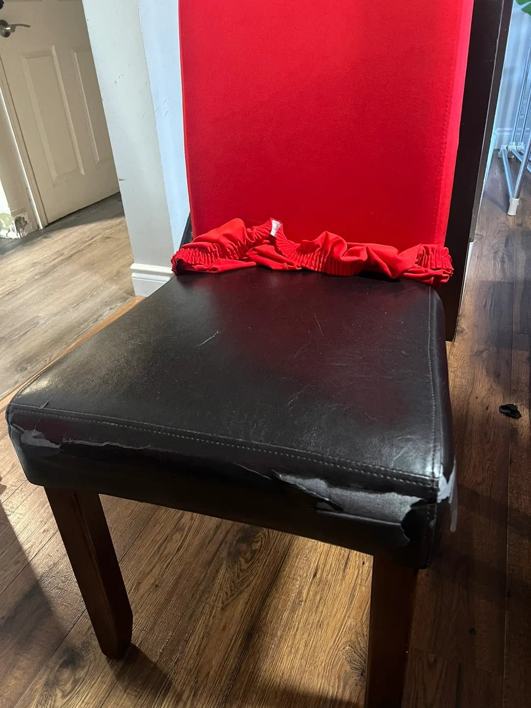 Dining Table with 8 Red Chairs image indicator(8)