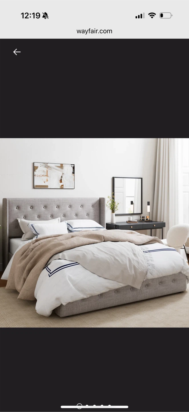 Upholstered Storage Bed Frame -Gray - photo 3