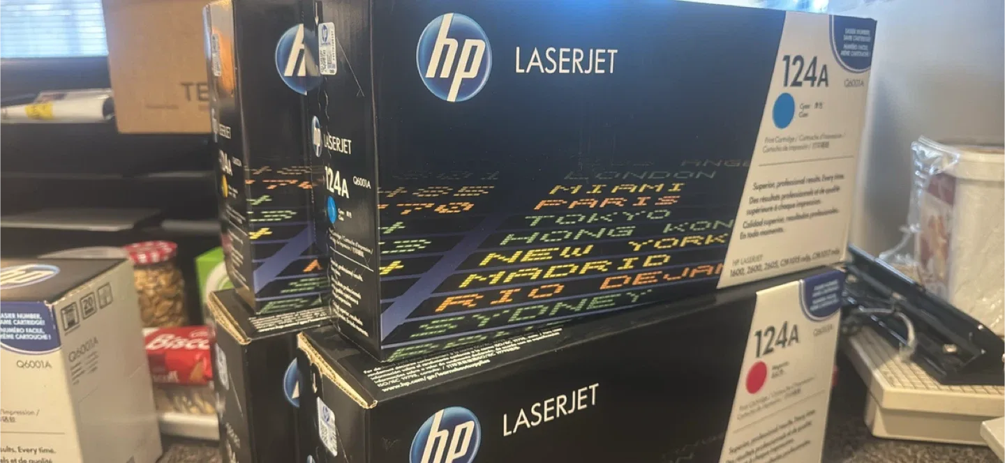 HP LaserJet 124A Toner Cartridges - Black, Cyan, Magenta, Yellow image indicator(3)
