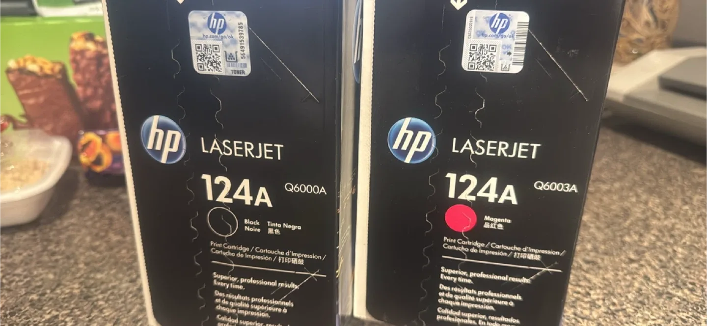 HP LaserJet 124A Toner Cartridges - Black, Cyan, Magenta, Yellow image indicator(2)