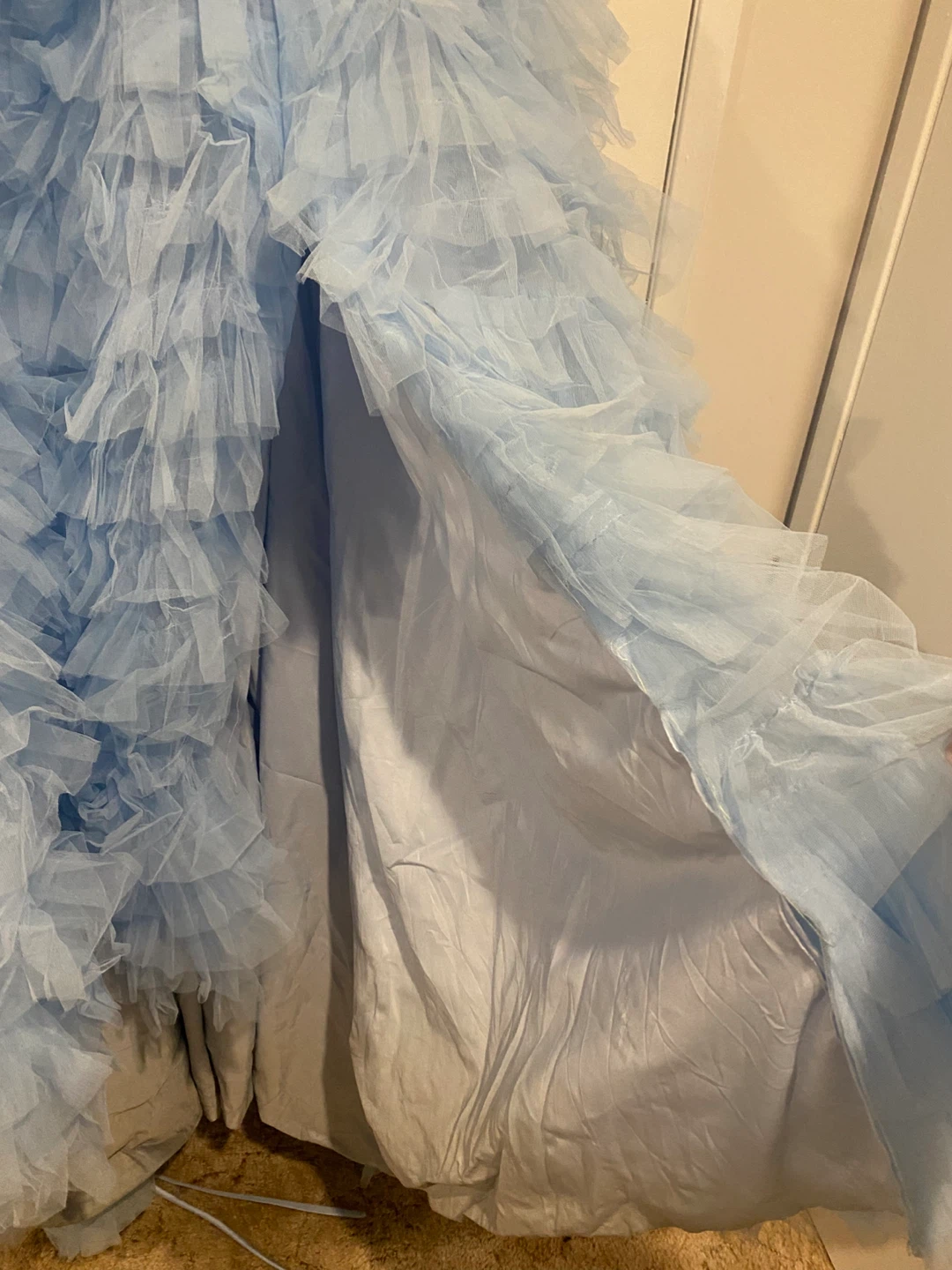 Blue Ruffled Formal Dress - photo 2