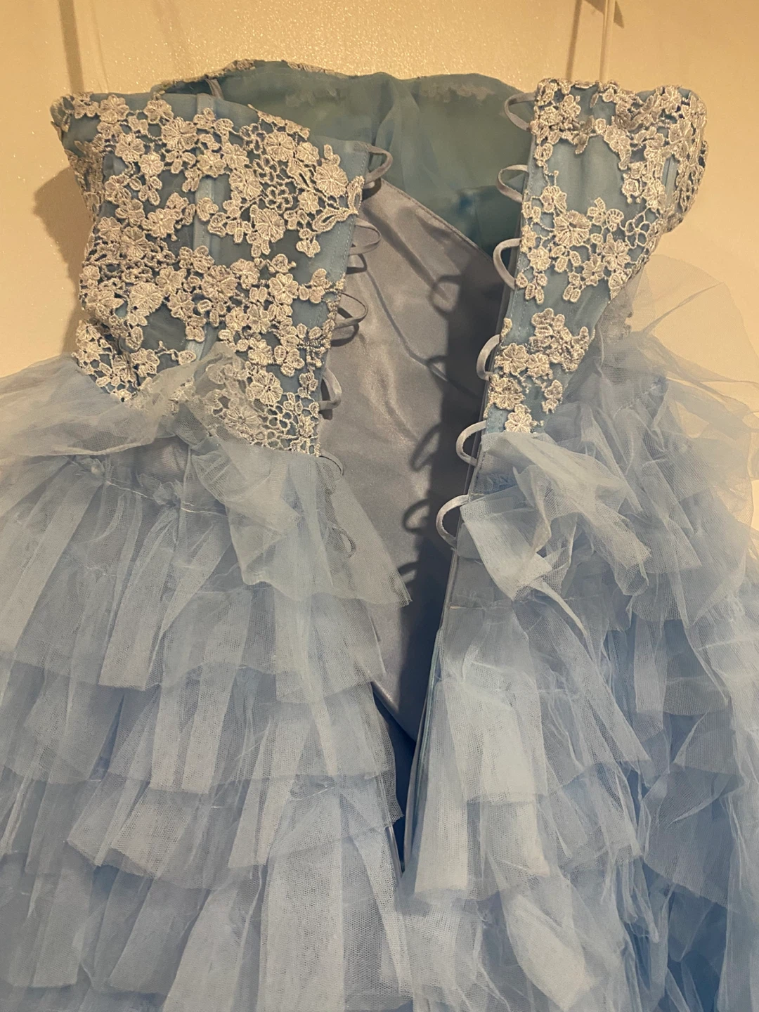 Blue Ruffled Formal Dress - photo 5