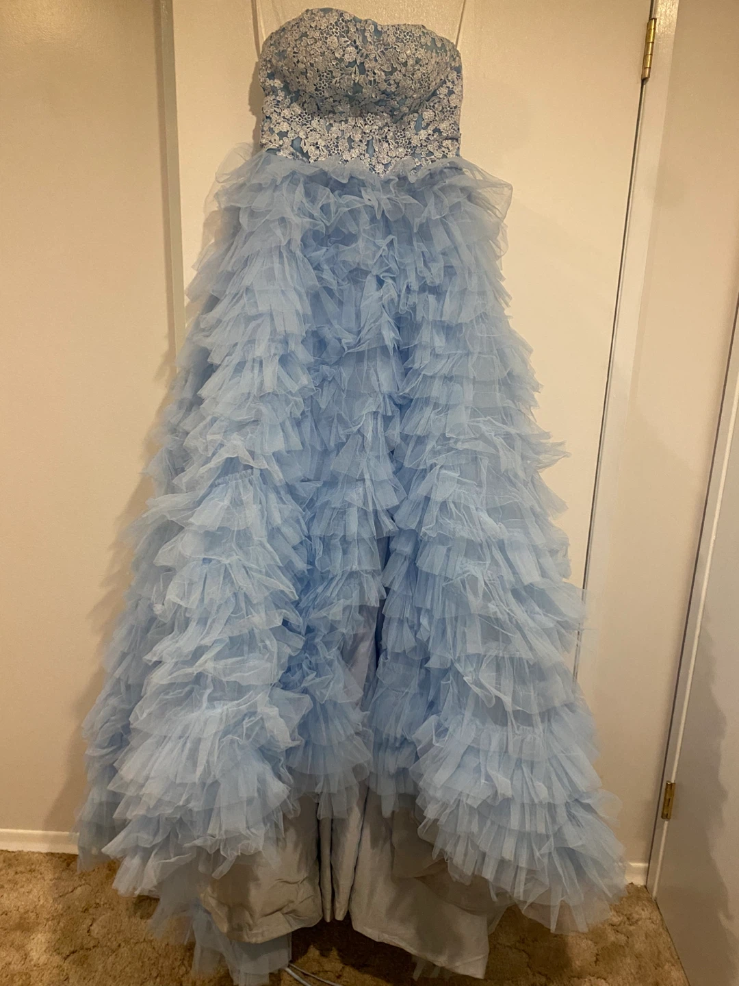 Blue Ruffled Formal Dress - photo 4
