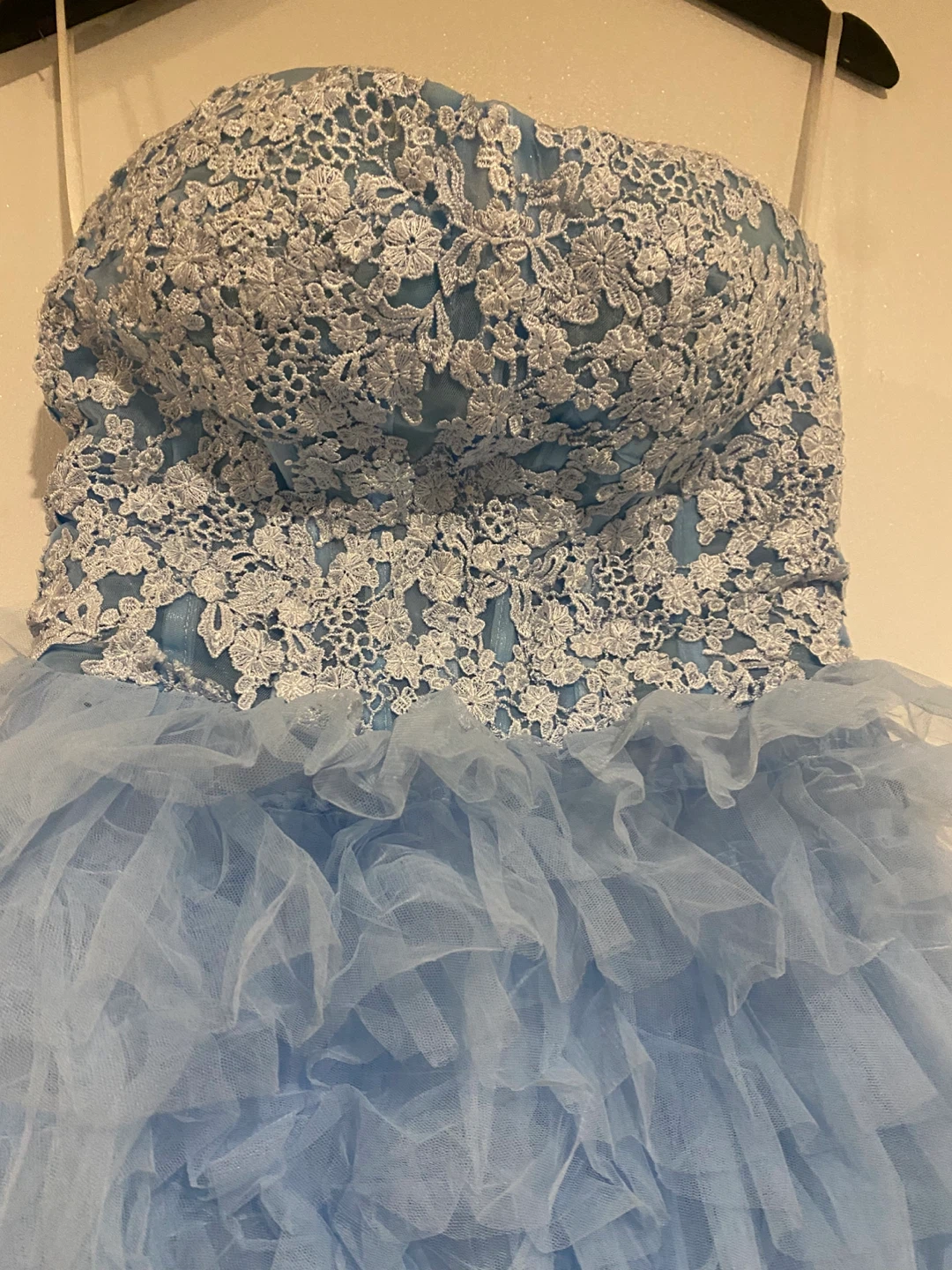 Blue Ruffled Formal Dress - photo 3