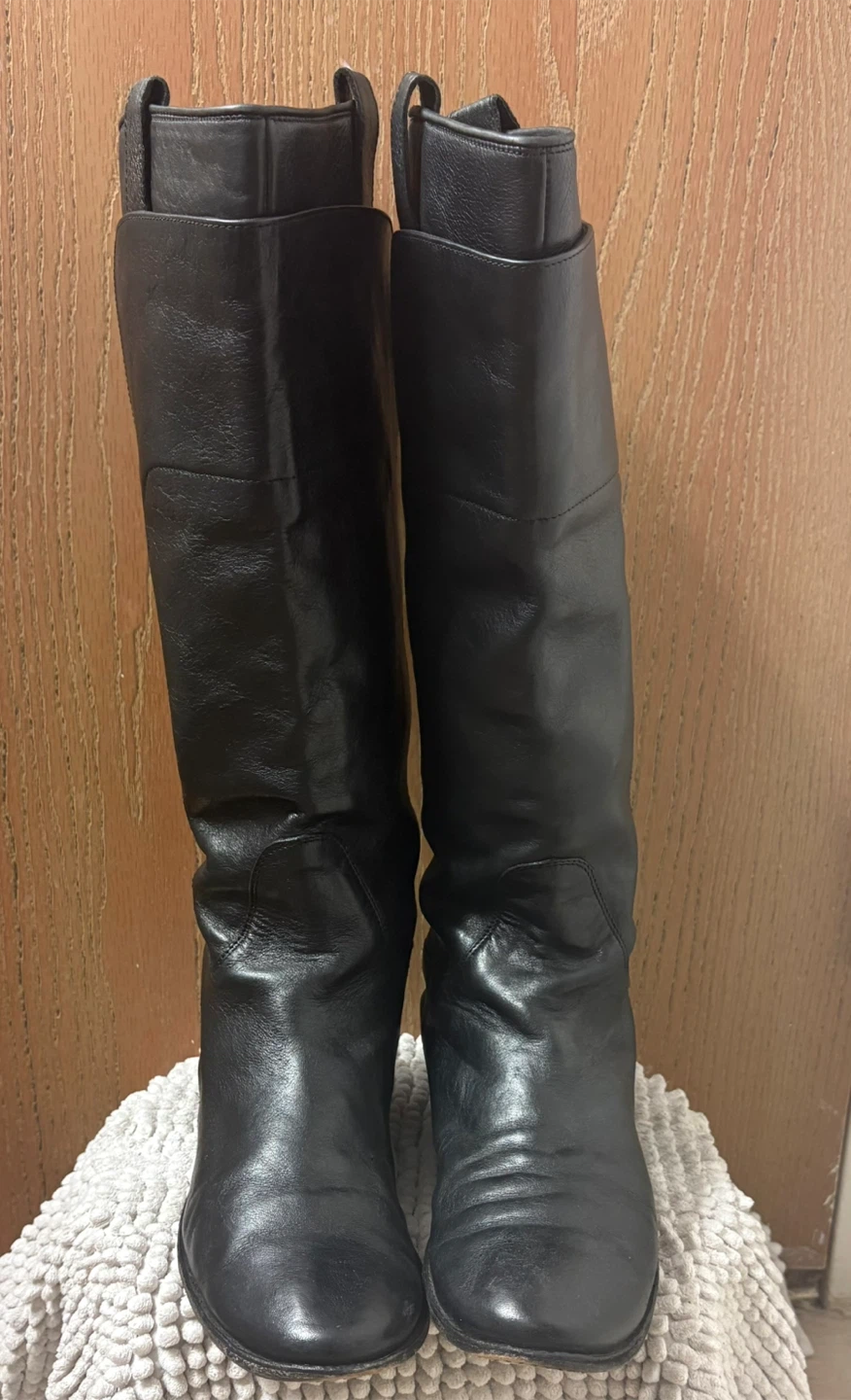 Women’s Vintage Frye Black Leather Riding Boots - Size 10 - photo 2