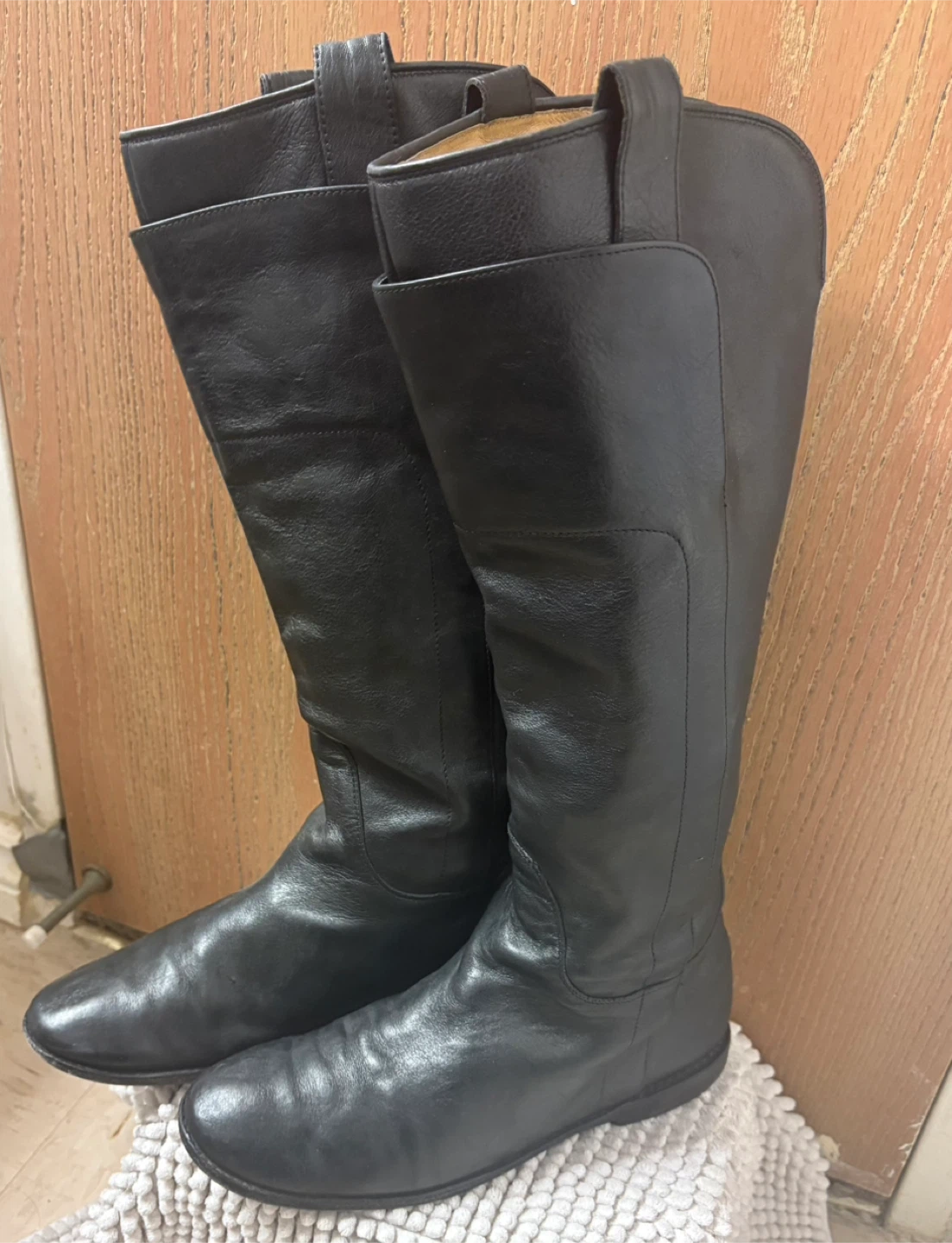 Women’s Vintage Frye Black Leather Riding Boots - Size 10
