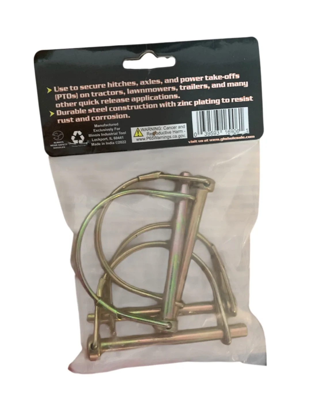 IIT 2-1/4” x 1/4” Round PTO Pins (4-Pack) image indicator(2)