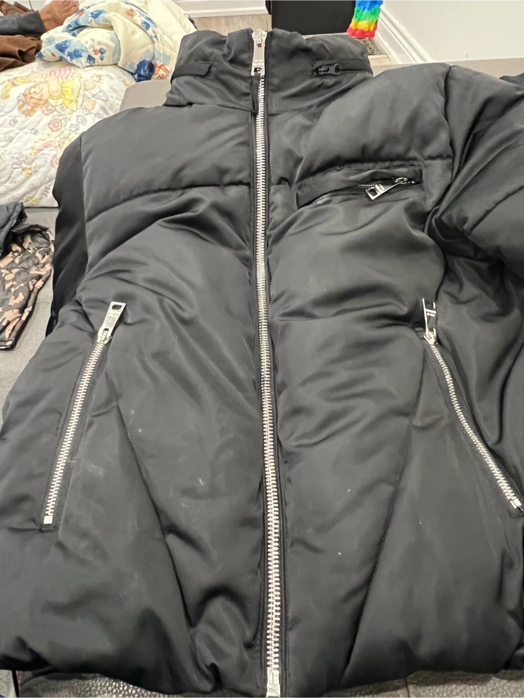 Steve Madden Black Puffer Jacket - Size M/M - photo 2