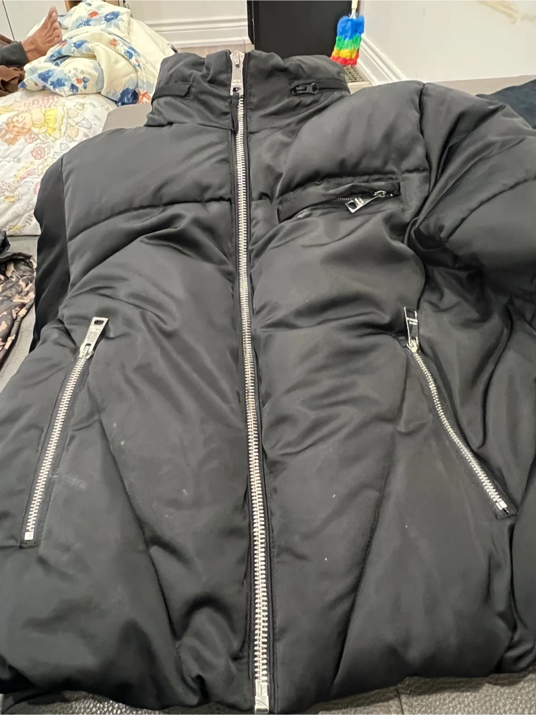Steve Madden Black Puffer Jacket - Size M/M - photo 3