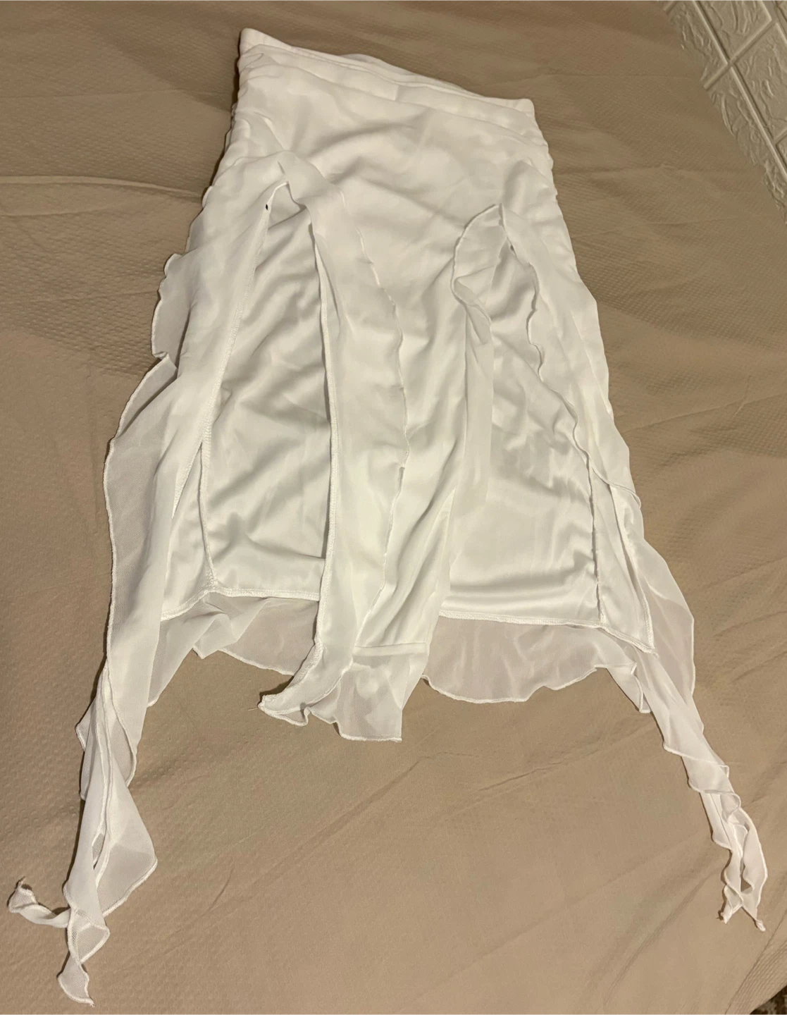 Shein White Ruffle Mini Skirt Size XS - photo 5