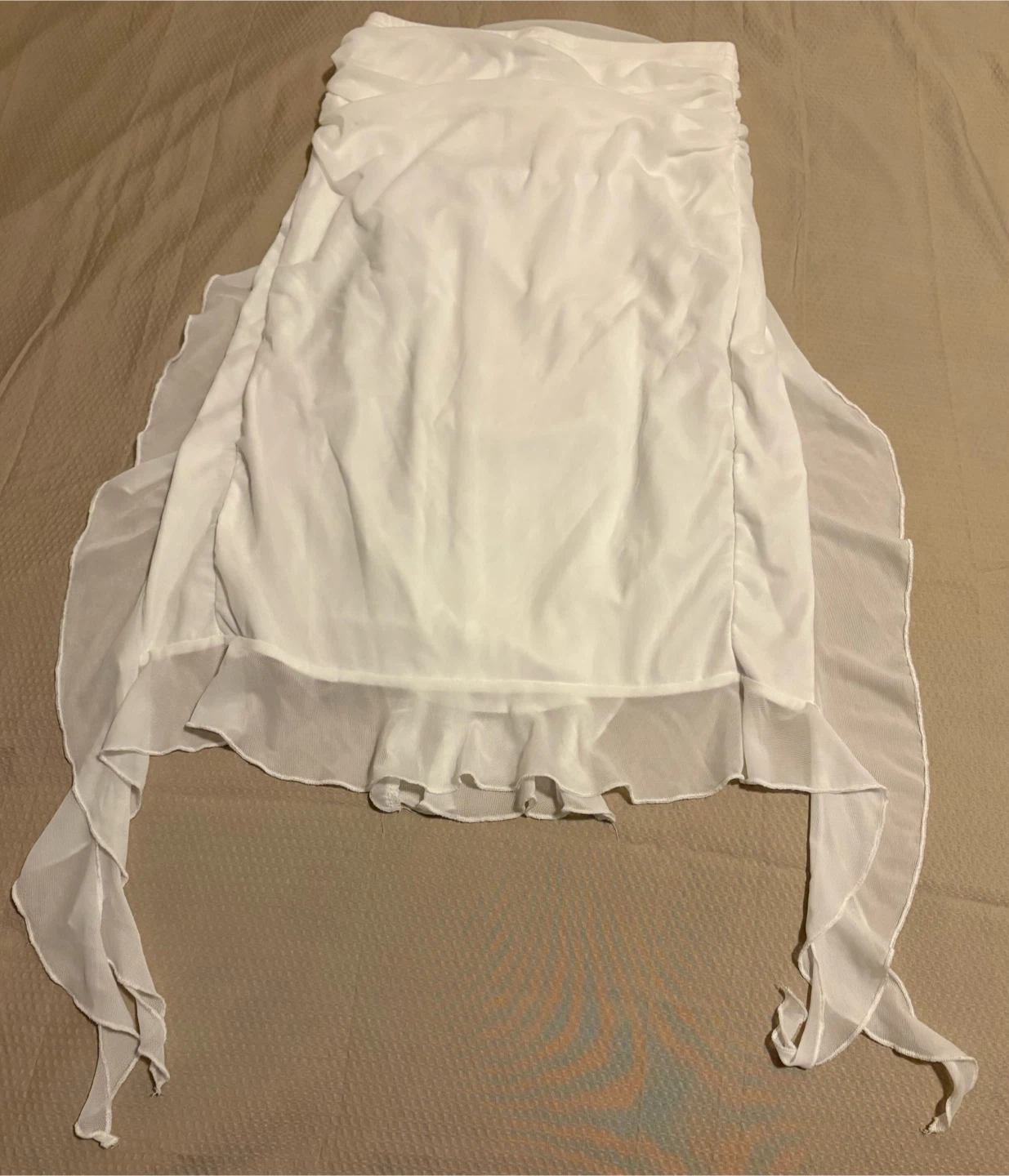 Shein White Ruffle Mini Skirt Size XS - photo 4