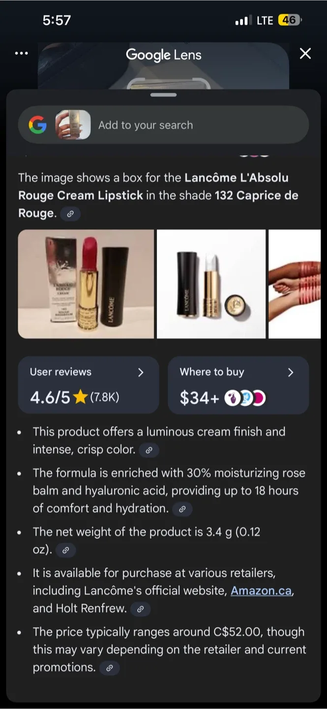 Lancôme L'Absolu Rouge Cream Lipstick - Caprice de Rouge image indicator(4)