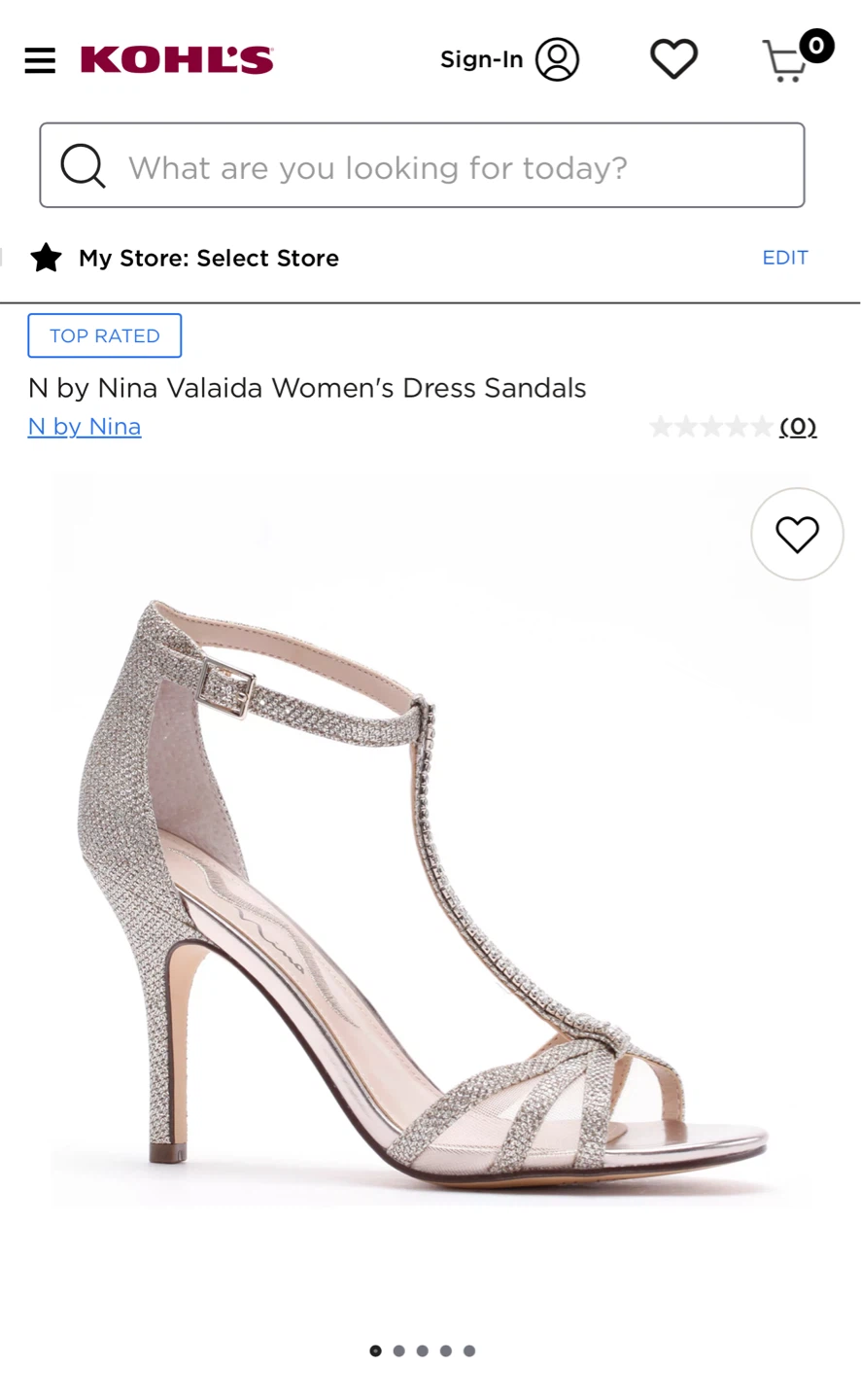 Nina Silver Dress Sandals (size 6) - photo 3