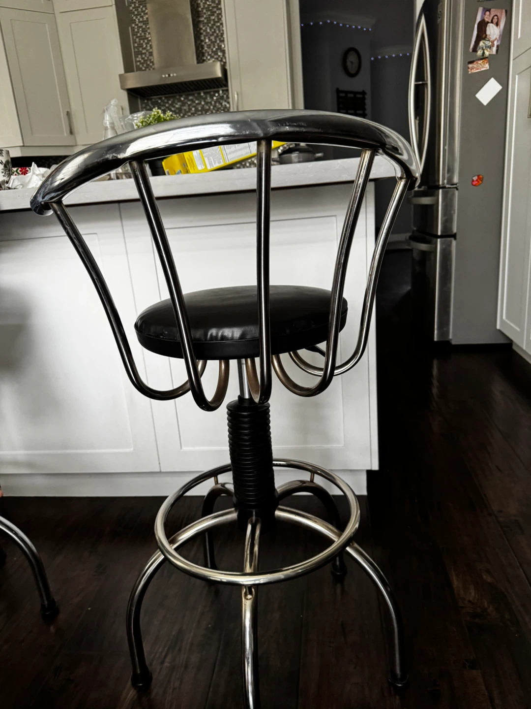 Bar Stool - Chrome and Black