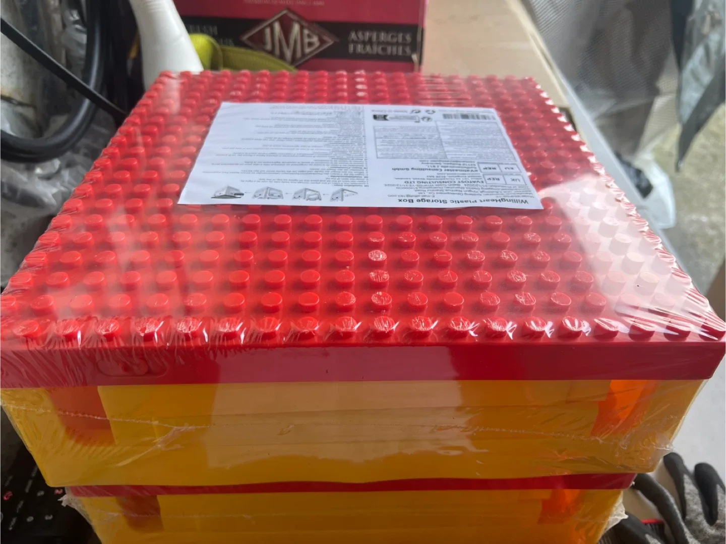 26QT 25L Plastic Storage Box with Building Lid for Lego Duplo image indicator(10)