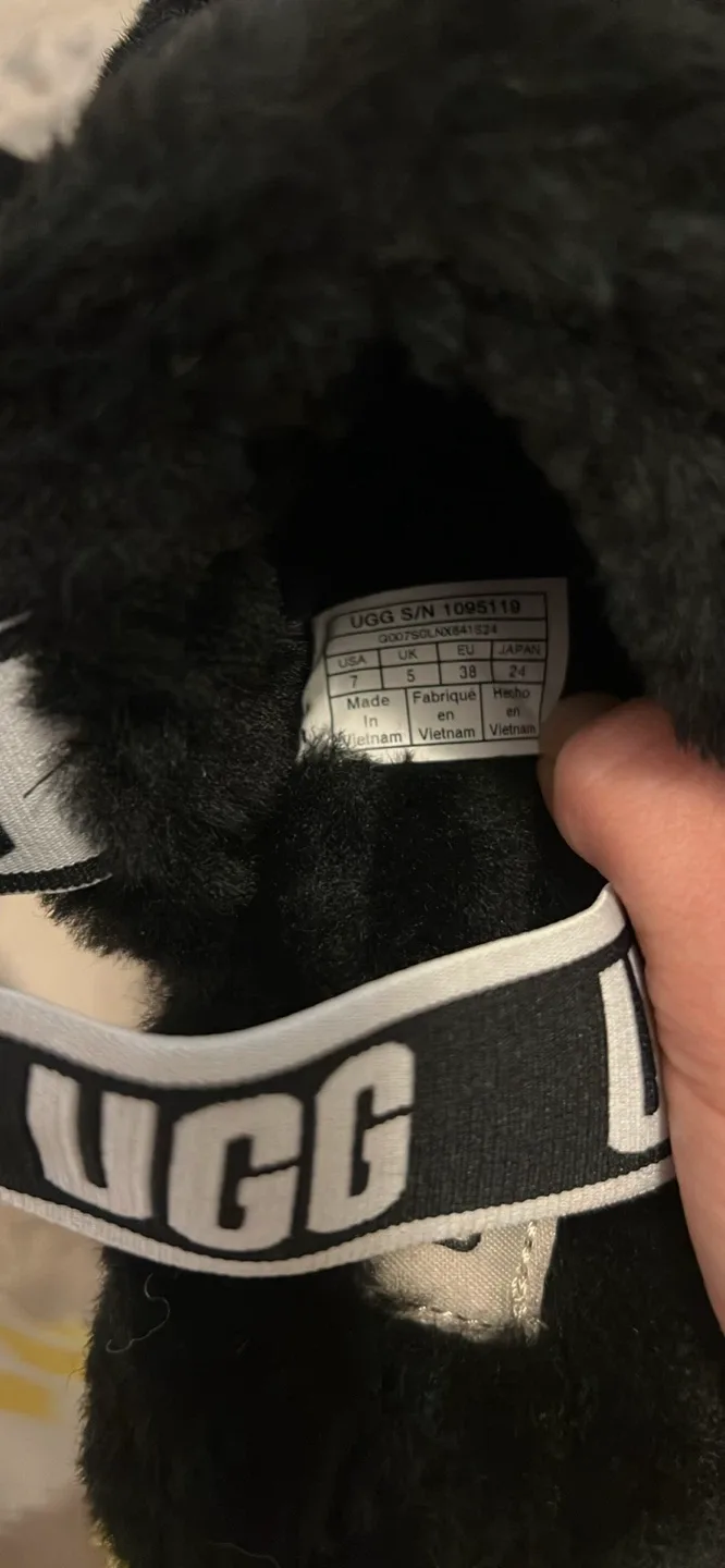 UGG Fluff Yeah Slides - Black, Size 7 image indicator(4)