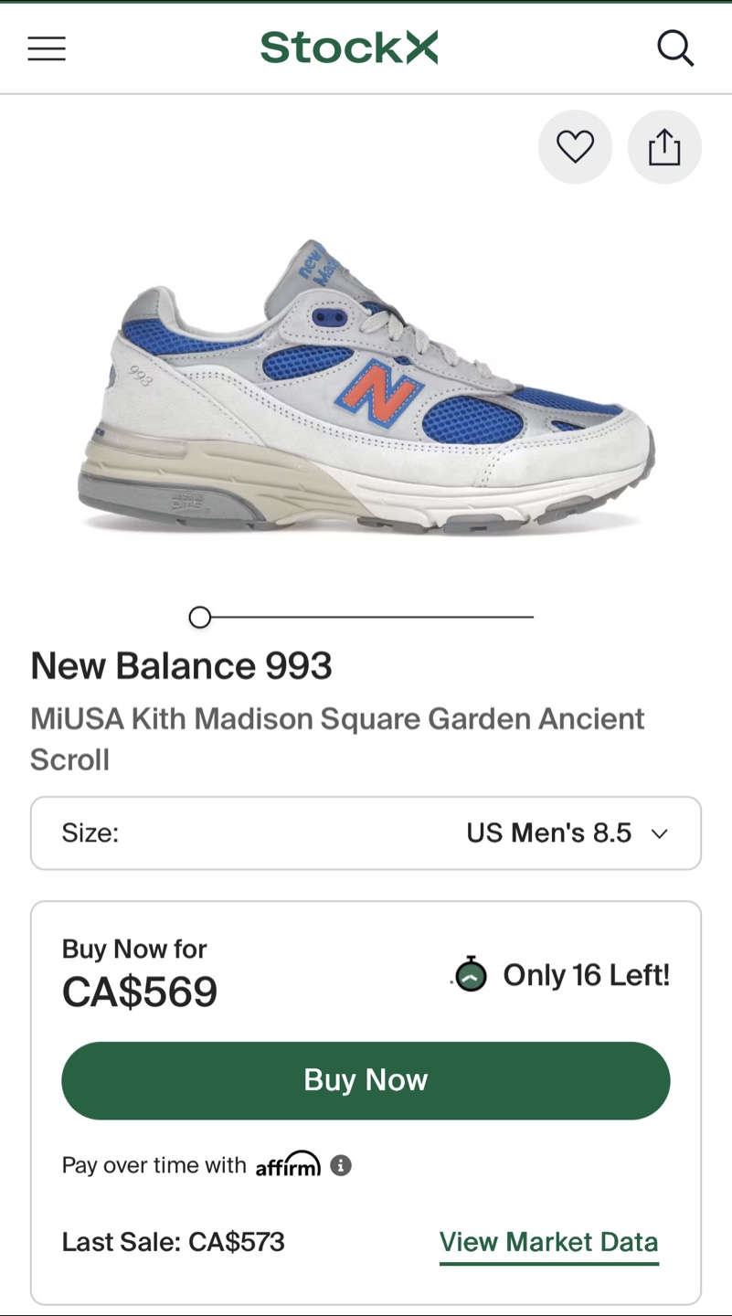 Kith new balance 993 size 8.5 - photo 4