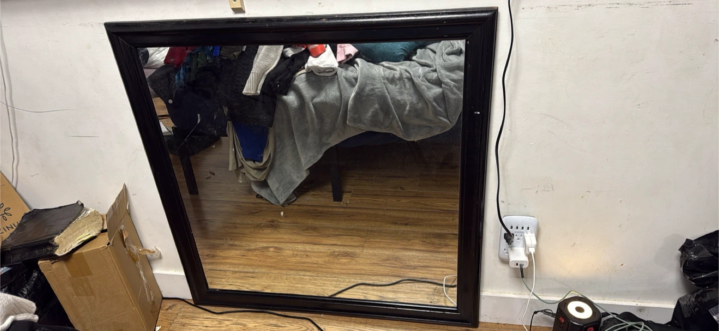 Black Framed Wall Mirror - photo 2