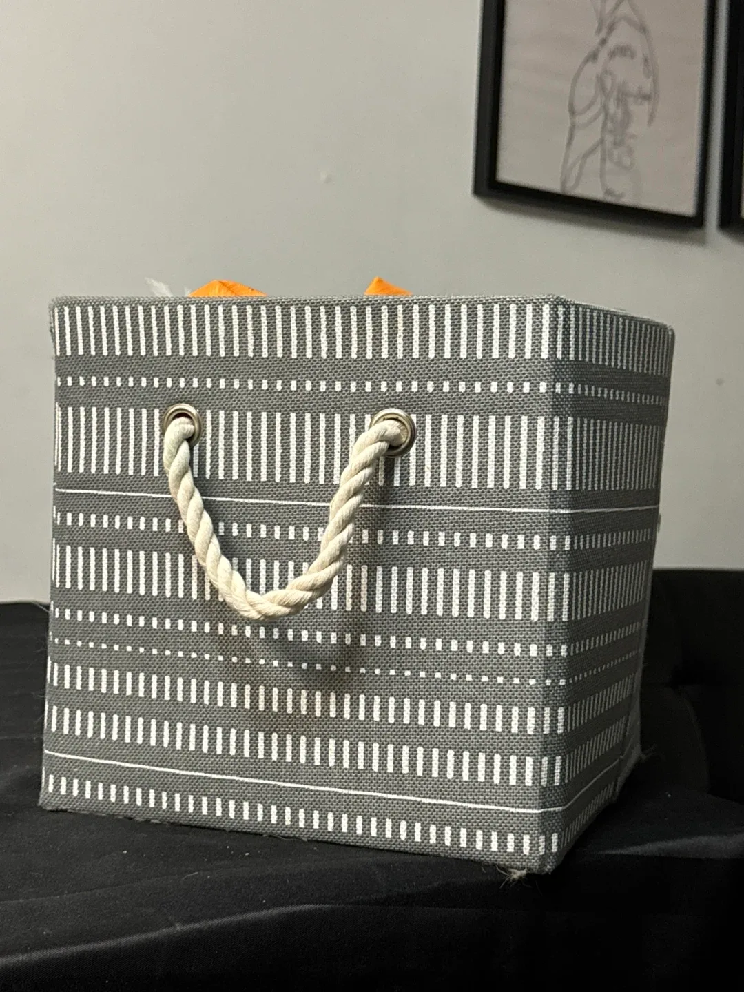 Home Trends Storage Bin - Grey & White image indicator(2)