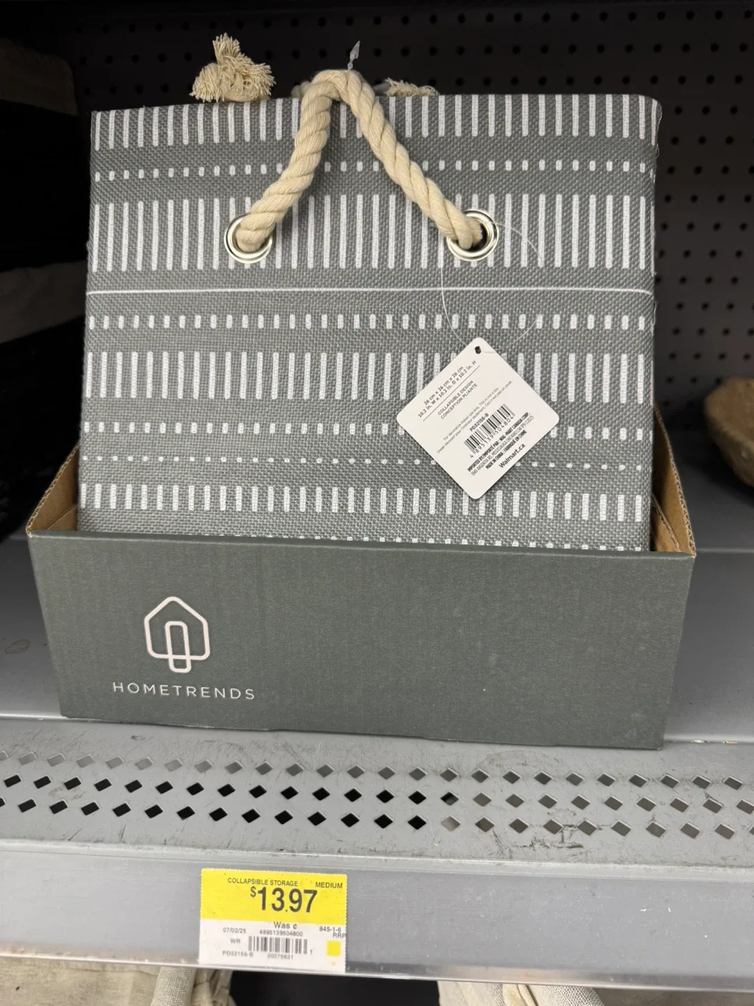 Home Trends Storage Bin - Grey & White image indicator(3)