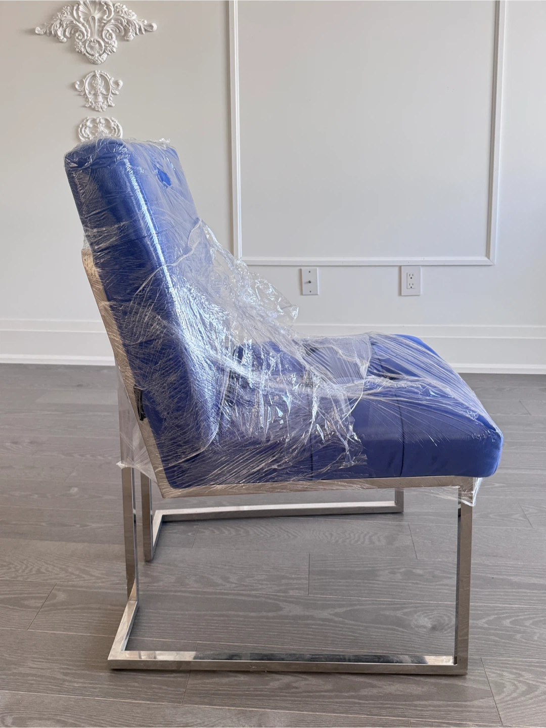 Blue Holmes Dining Chair - Like New! - photo 3