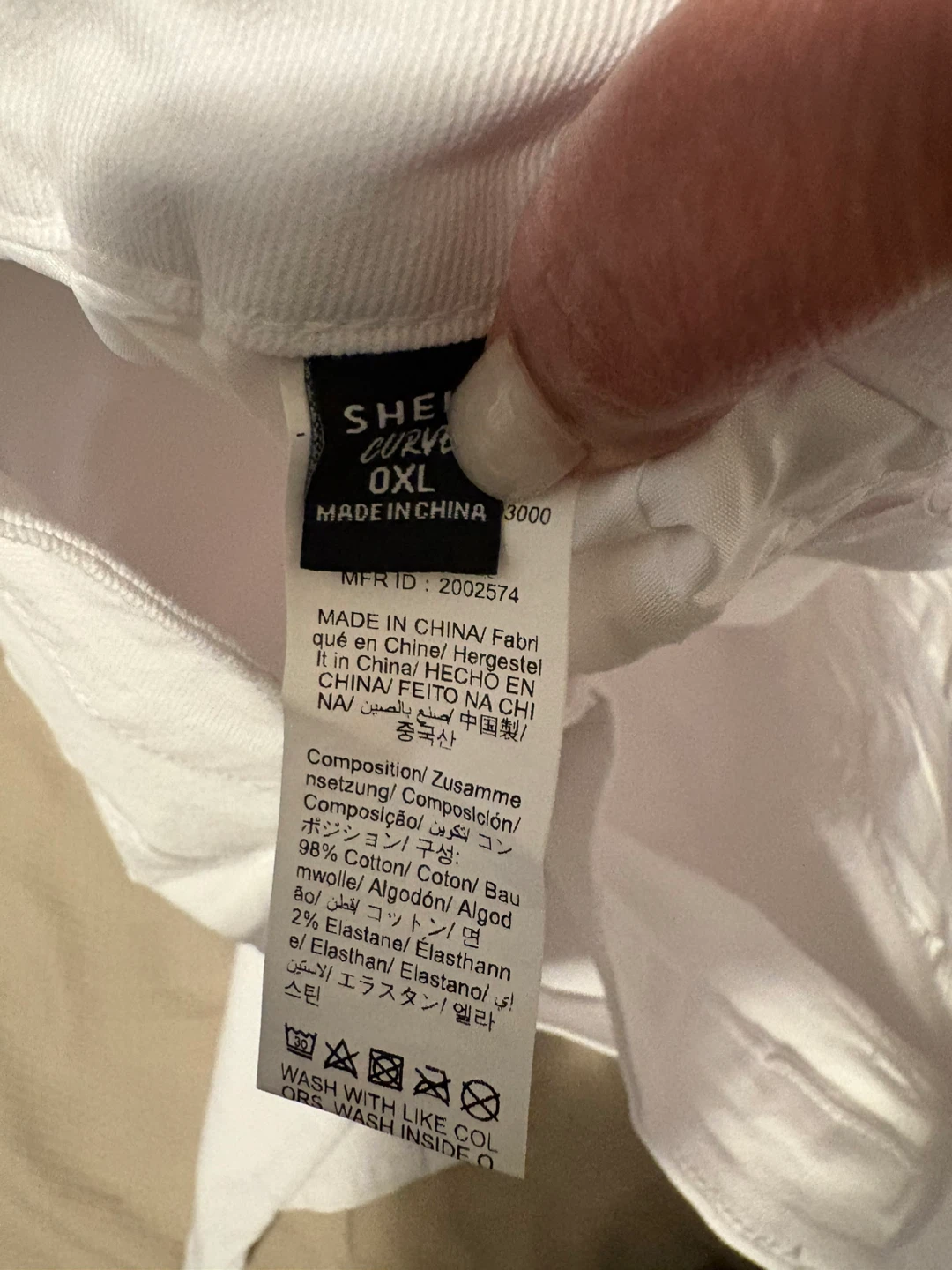 SHEIN Curve White Jeans - Size 0XL - photo 5