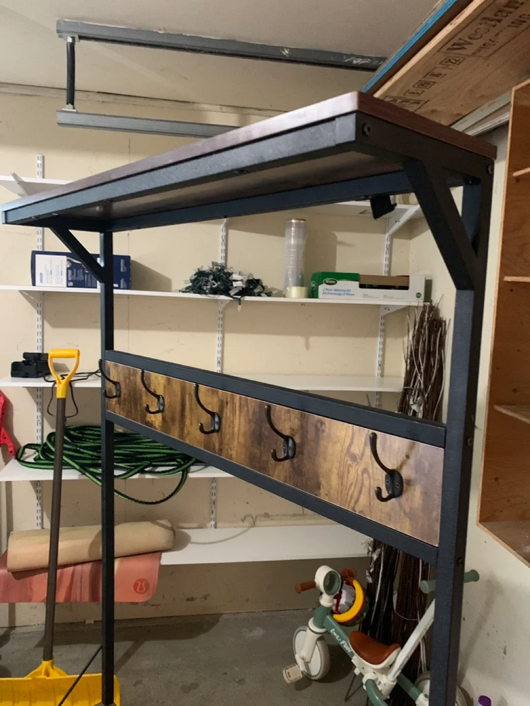 Hall Tree with Bench, Coat Rack and Upper Shelf image indicator(3)