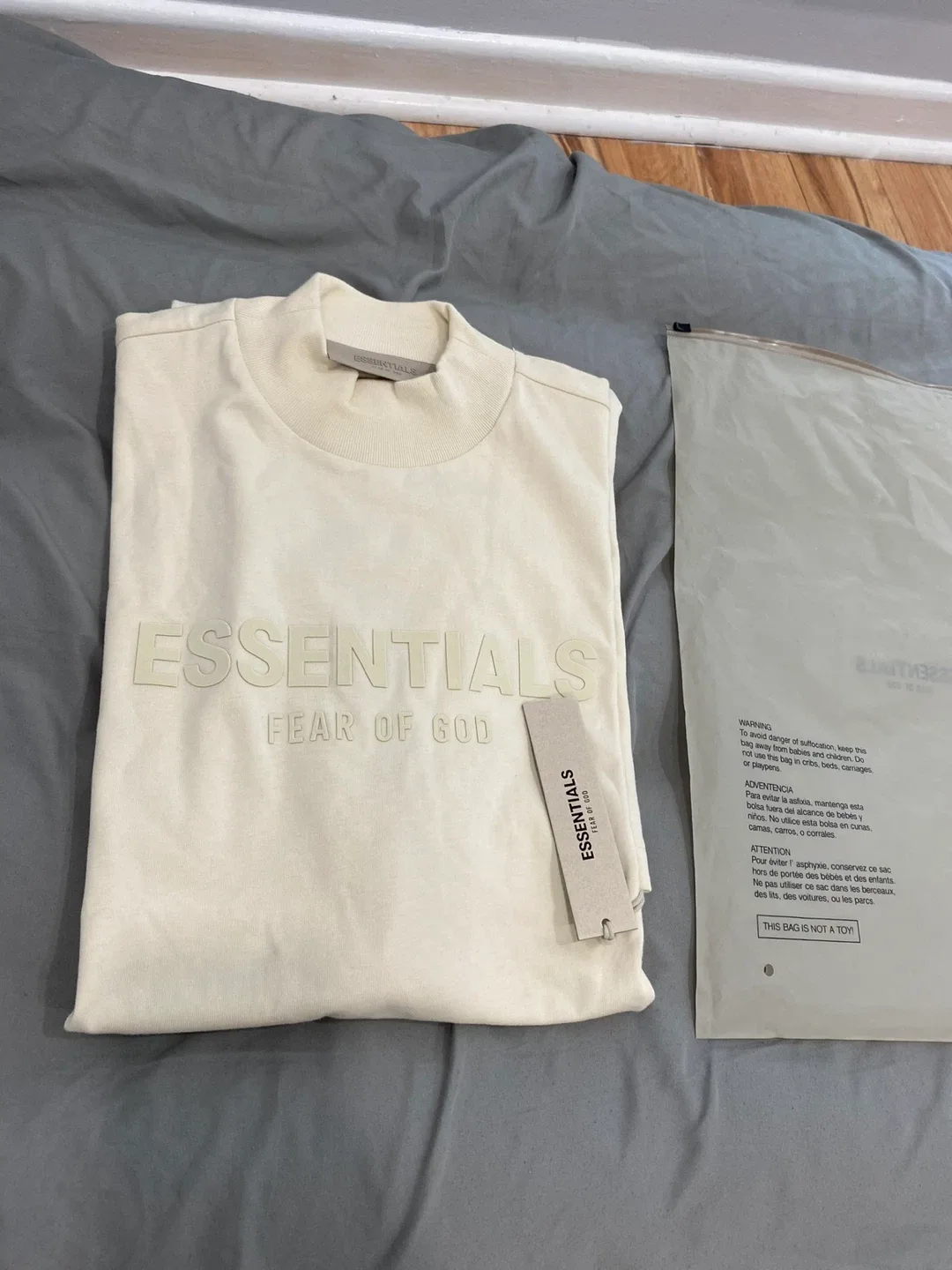 New Fear of God Essentials T-Shirt Dress- Cream