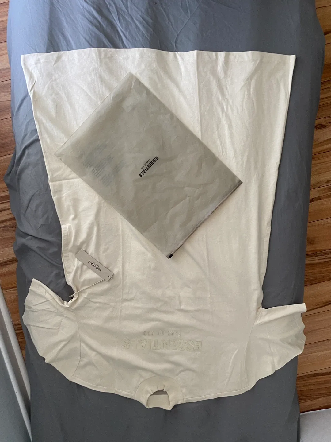 New Fear of God Essentials T-Shirt Dress- Cream image indicator(3)