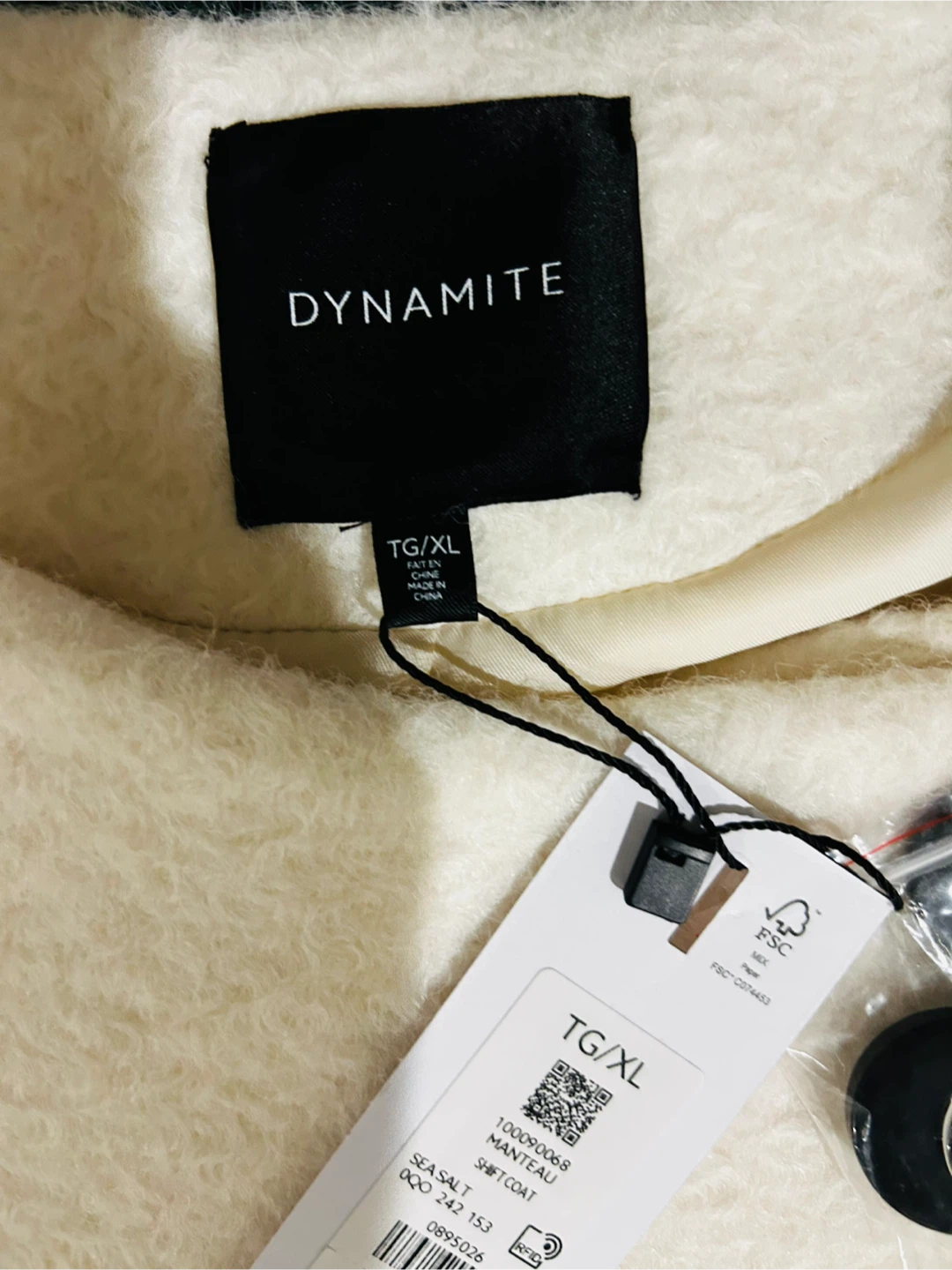 Dynamite Sea Salt White Coat - Size TG/XL (New) - photo 4