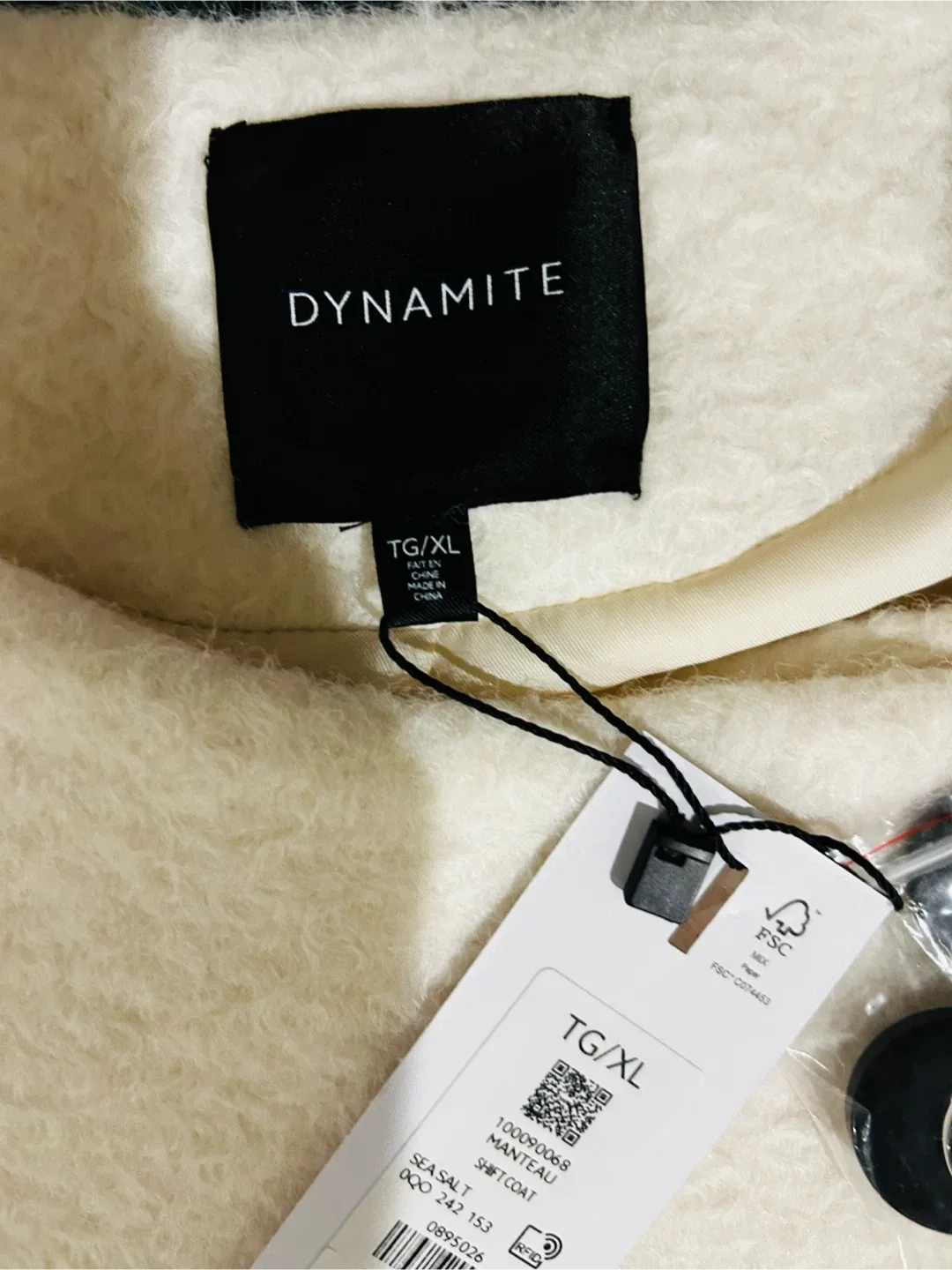 Dynamite Sea Salt White Coat - Size TG/XL (New) image indicator(4)