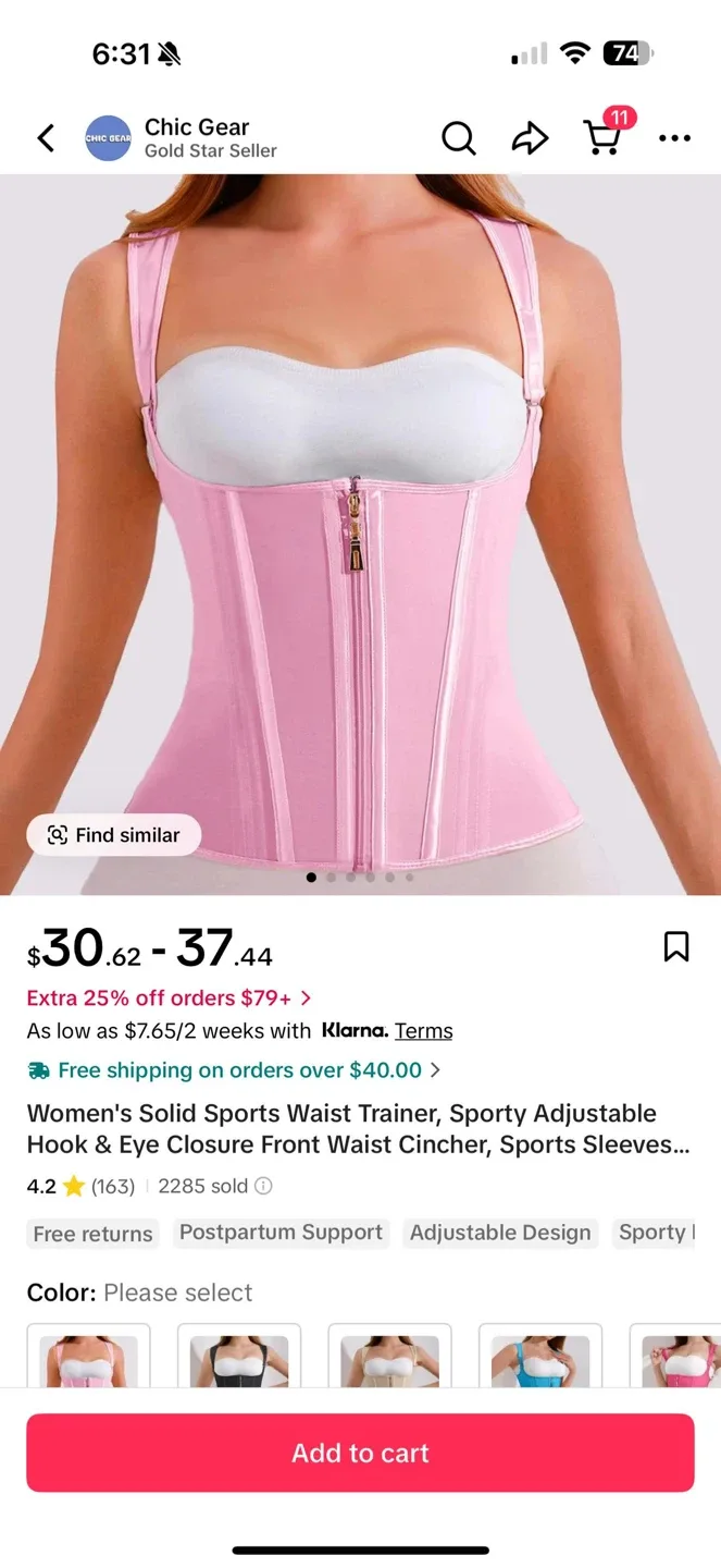 Chic Gear Pink Waist Trainer (Size S) image indicator(4)