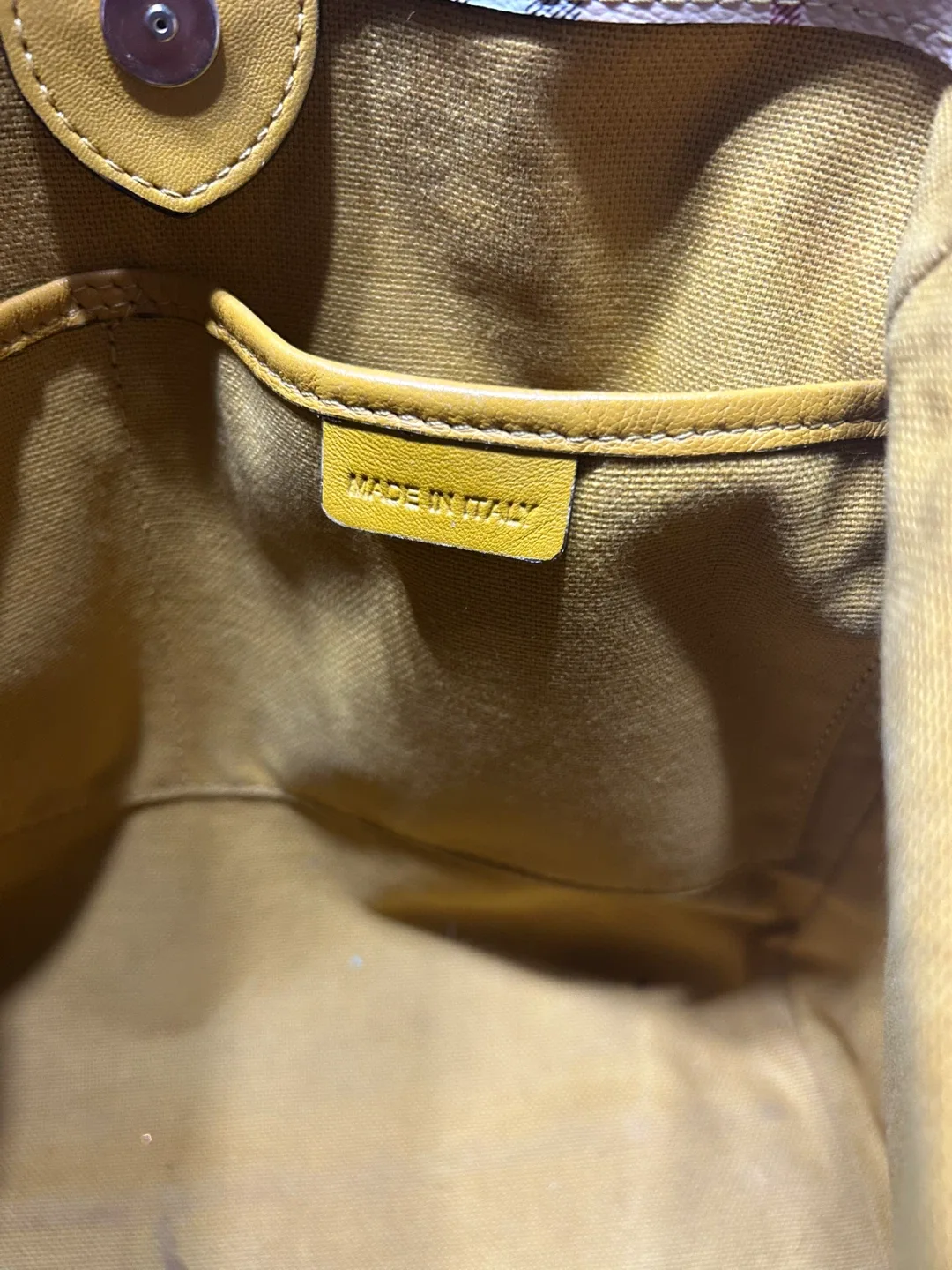 Burberry Plaid & Yellow Leather Tote Bag image indicator(6)