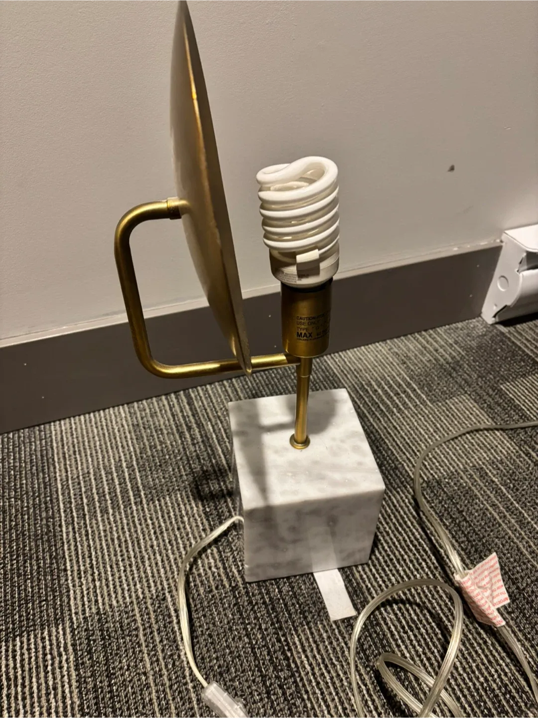 Marble Base Gold Accent Lamp