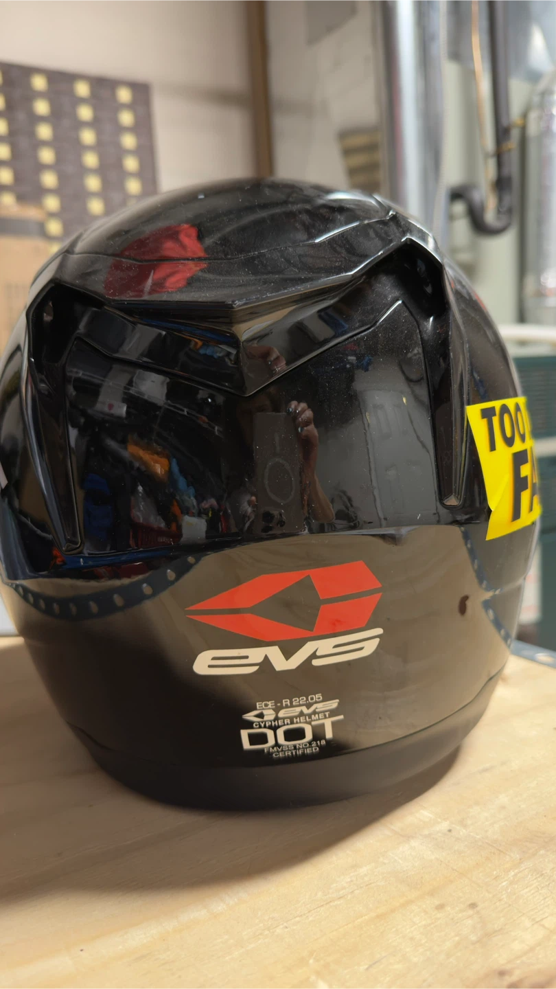 EVS Cypher Motorcycle Helmet - DOT approved, Black - photo 3