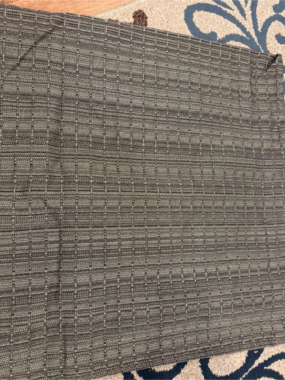 Gray Woven Window Curtain Panels