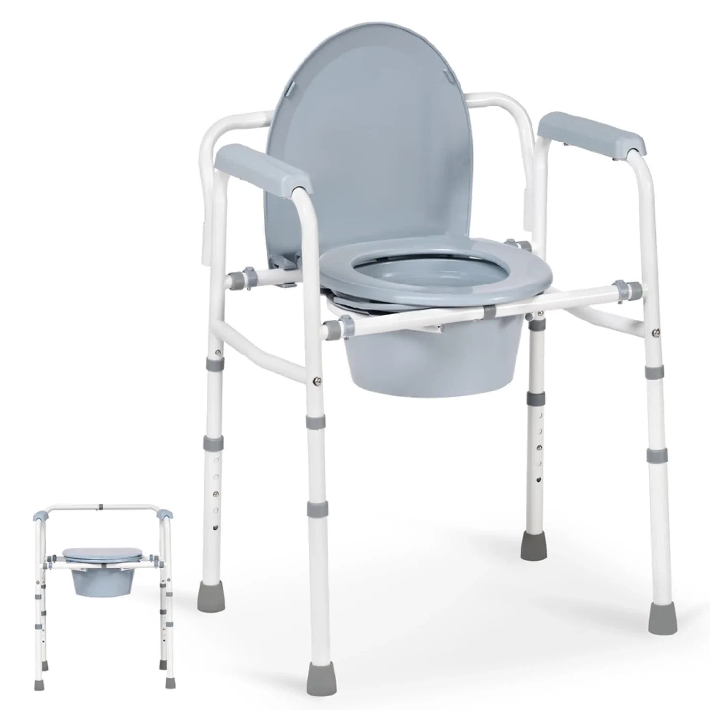 Careboda Bedside Commode Chair with Bucket for Seniors