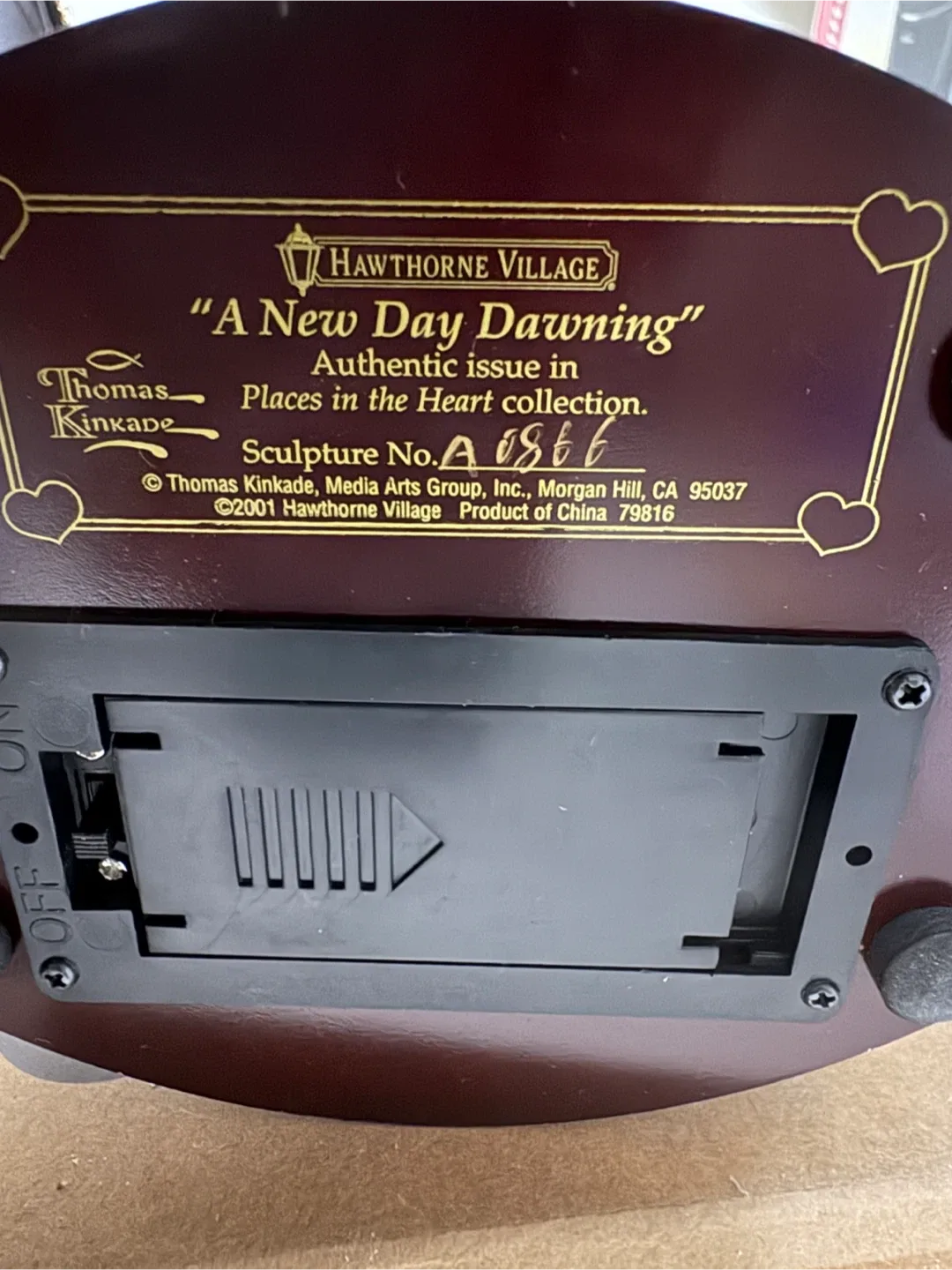 Thomas Kinkade Hawthorne Village "A New Day Dawning"