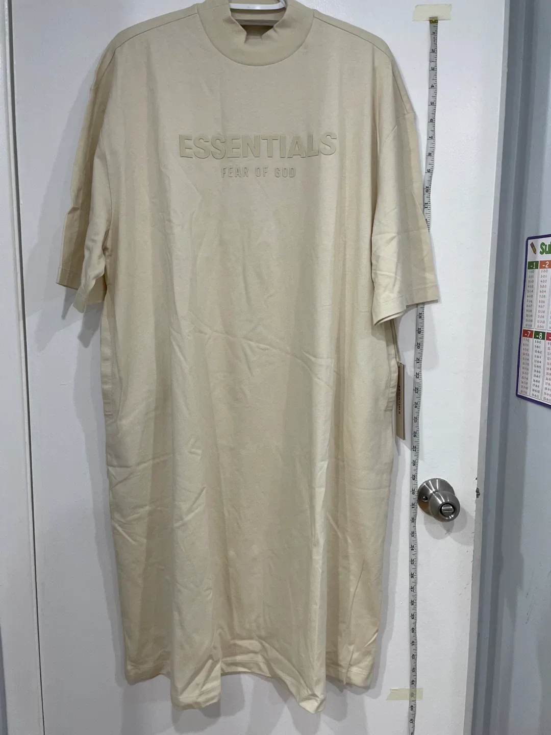 New Fear of God Essentials T-Shirt Dress- Cream image indicator(6)
