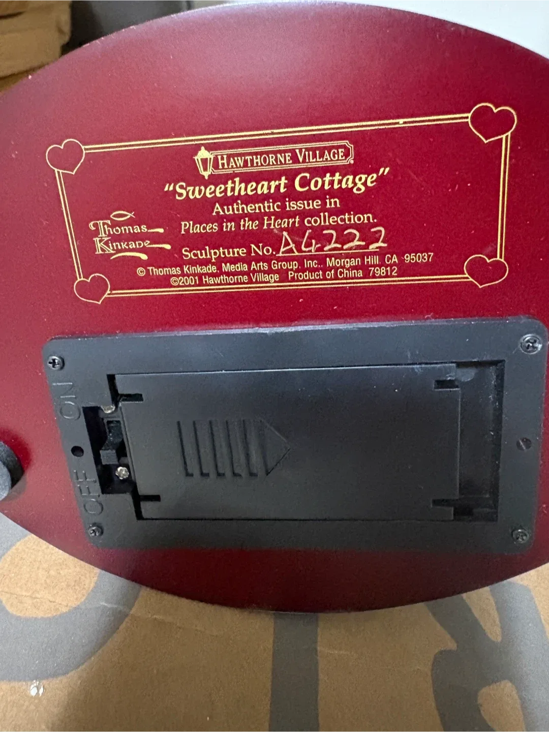 Thomas Kinkade Sweetheart Cottage Figurine