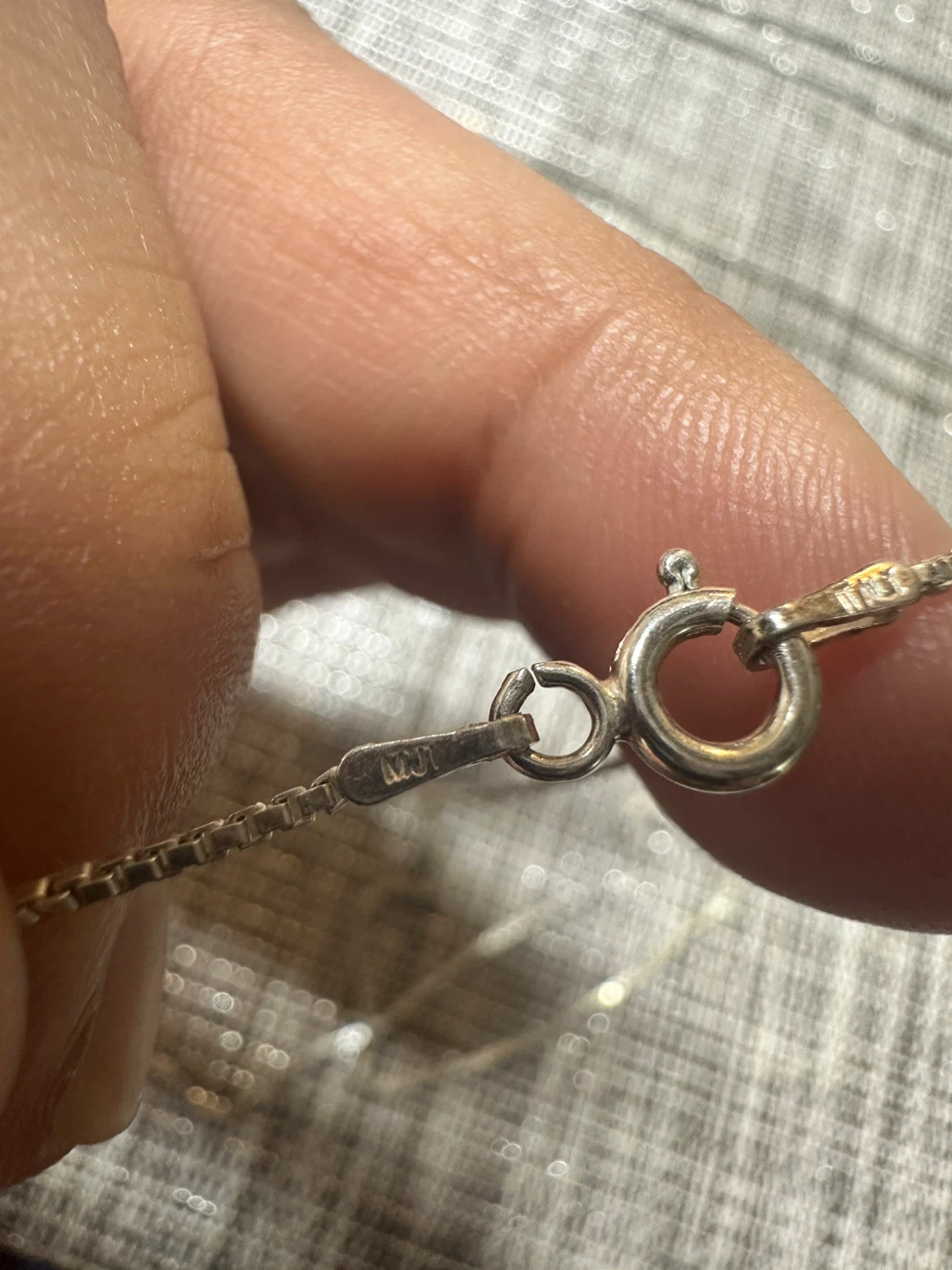 SOLID Sterling Silver 925 Box Chain Necklace by MJI - photo 4